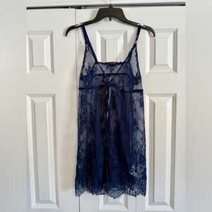 Navy Lace Chemise